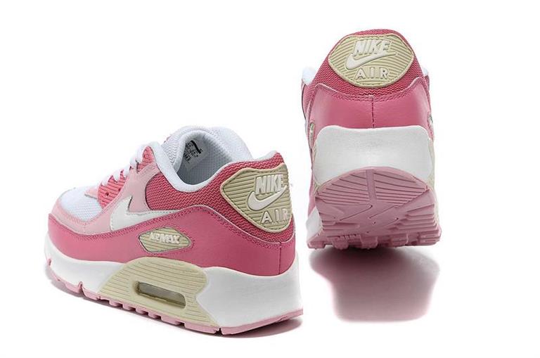 2014 新款NIKE AIR MAX 90女子運動鞋白粉桃紅